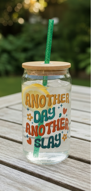 16oz Glass Tumbler - Ice Water & Lemon
