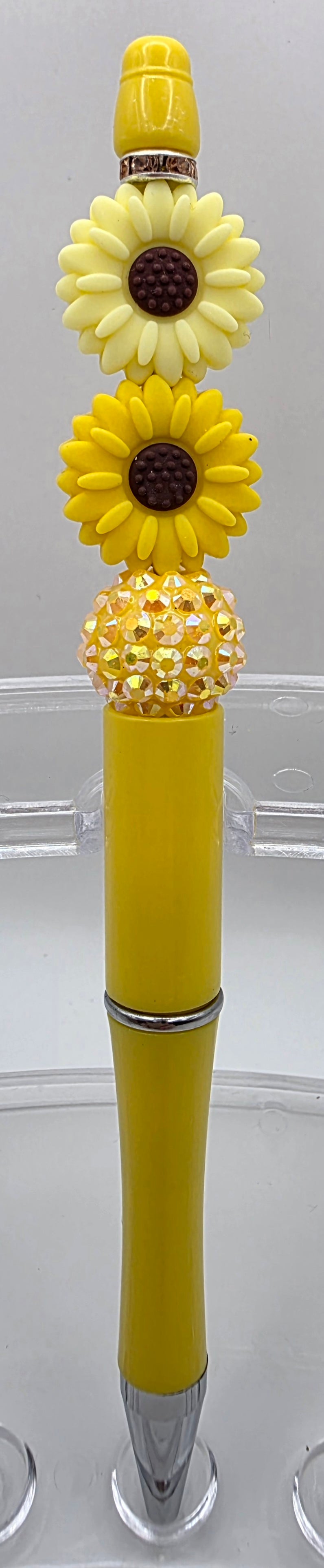 Yellow Flower Beaded Pen
