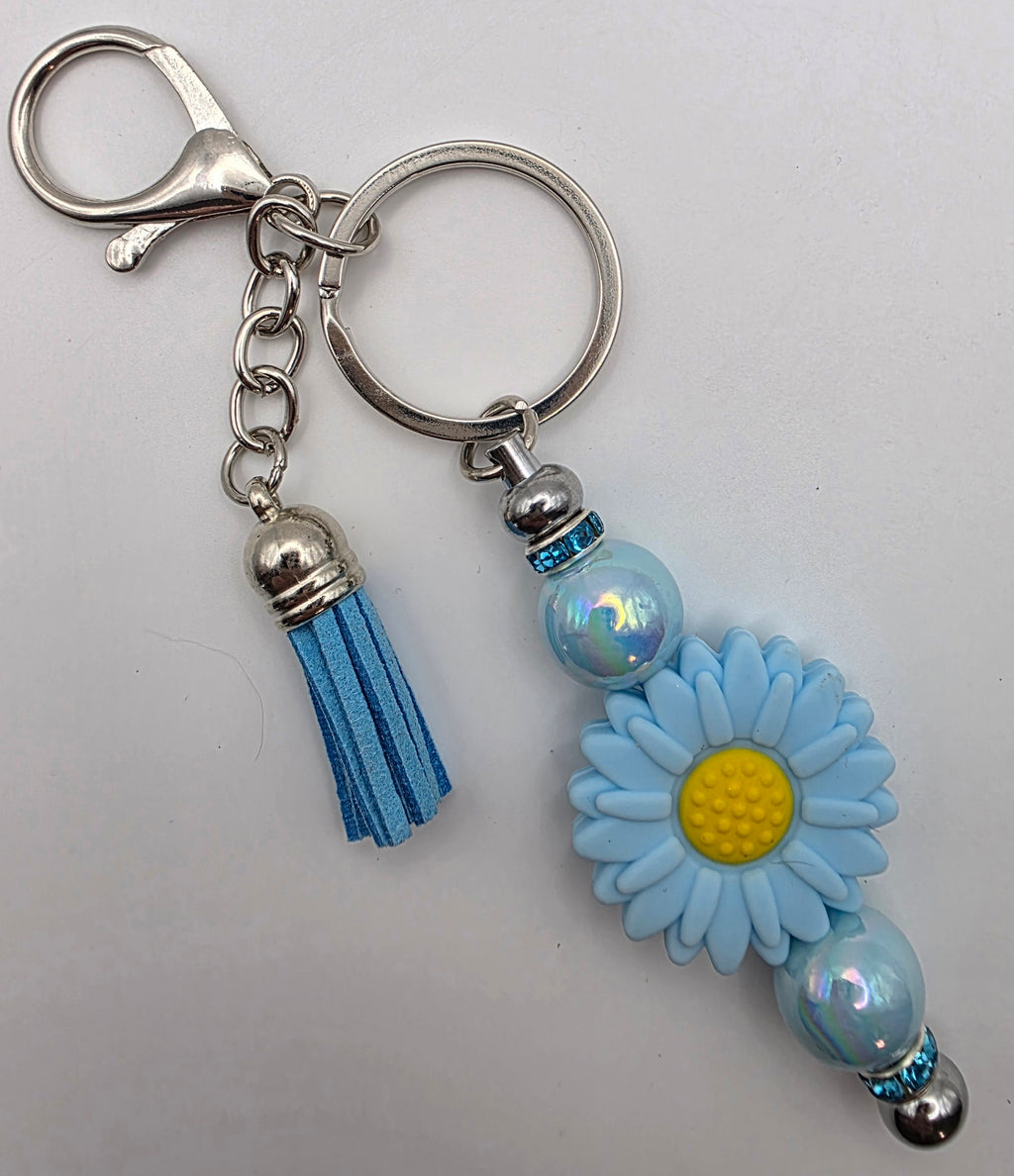 Sunflower Beaded Keychain/Charm