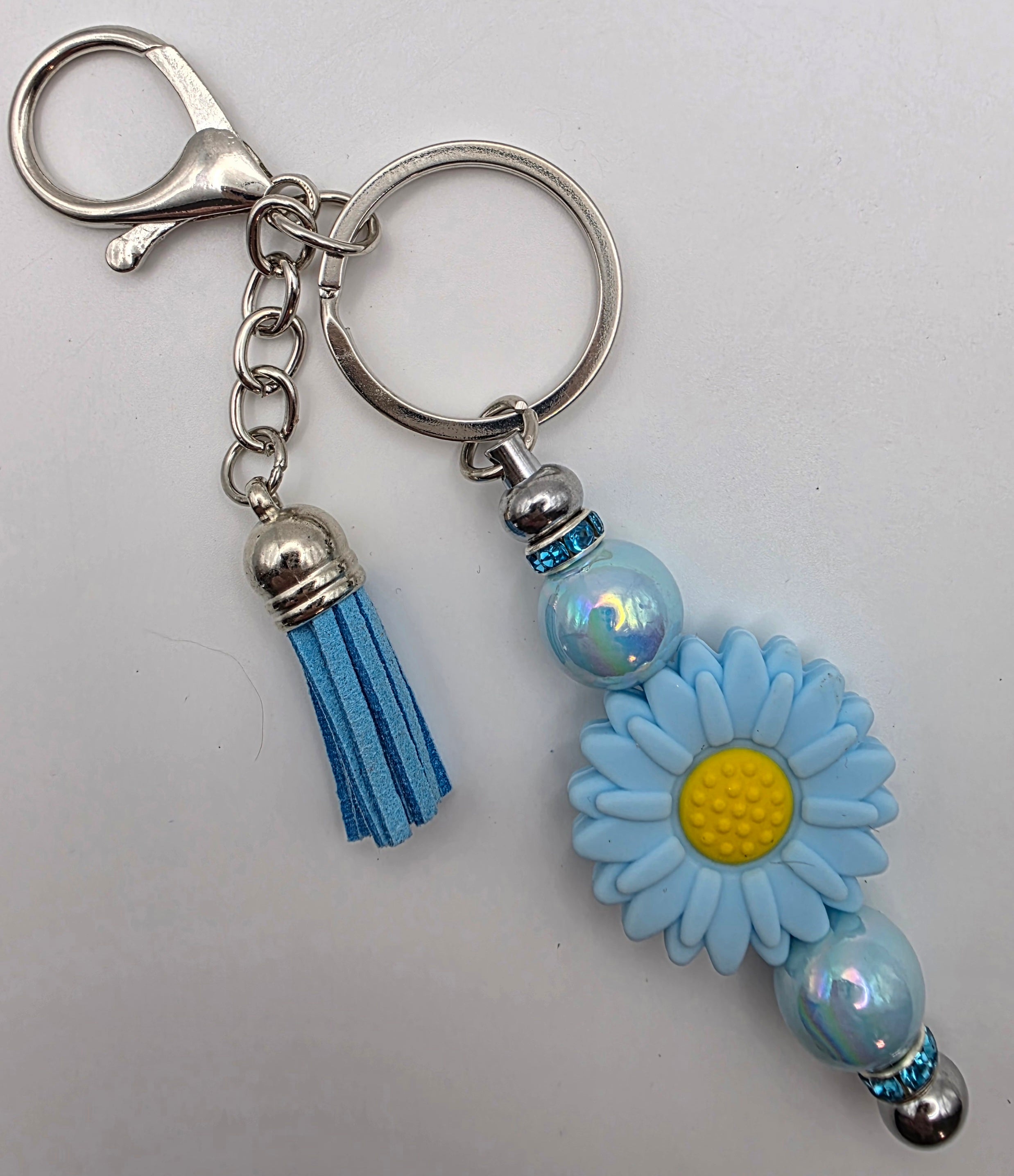 Sunflower Beaded Keychain/Charm