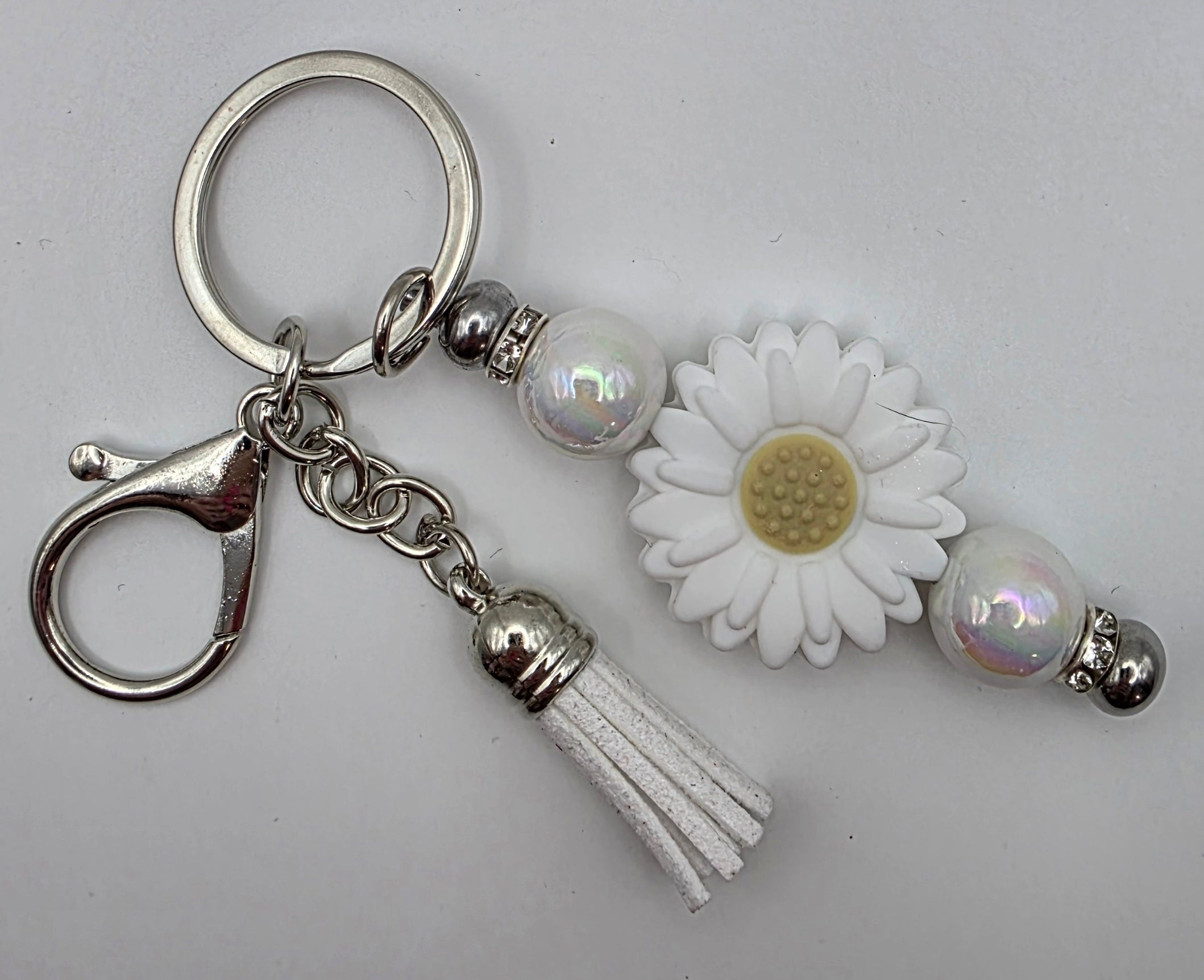Sunflower Beaded Keychain/Charm