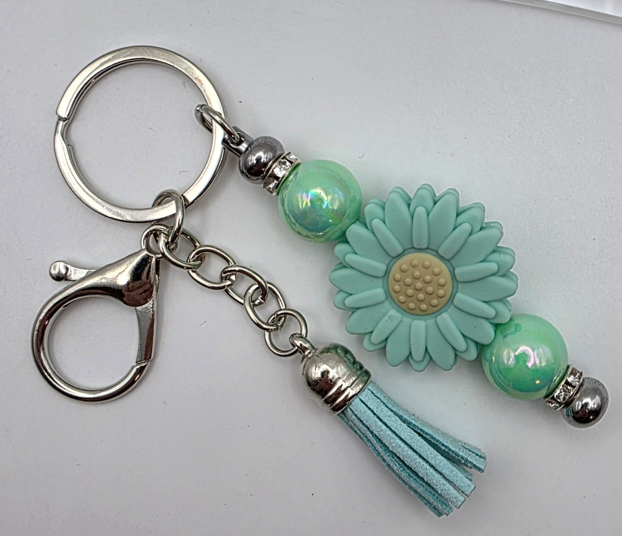 Sunflower Beaded Keychain/Charm