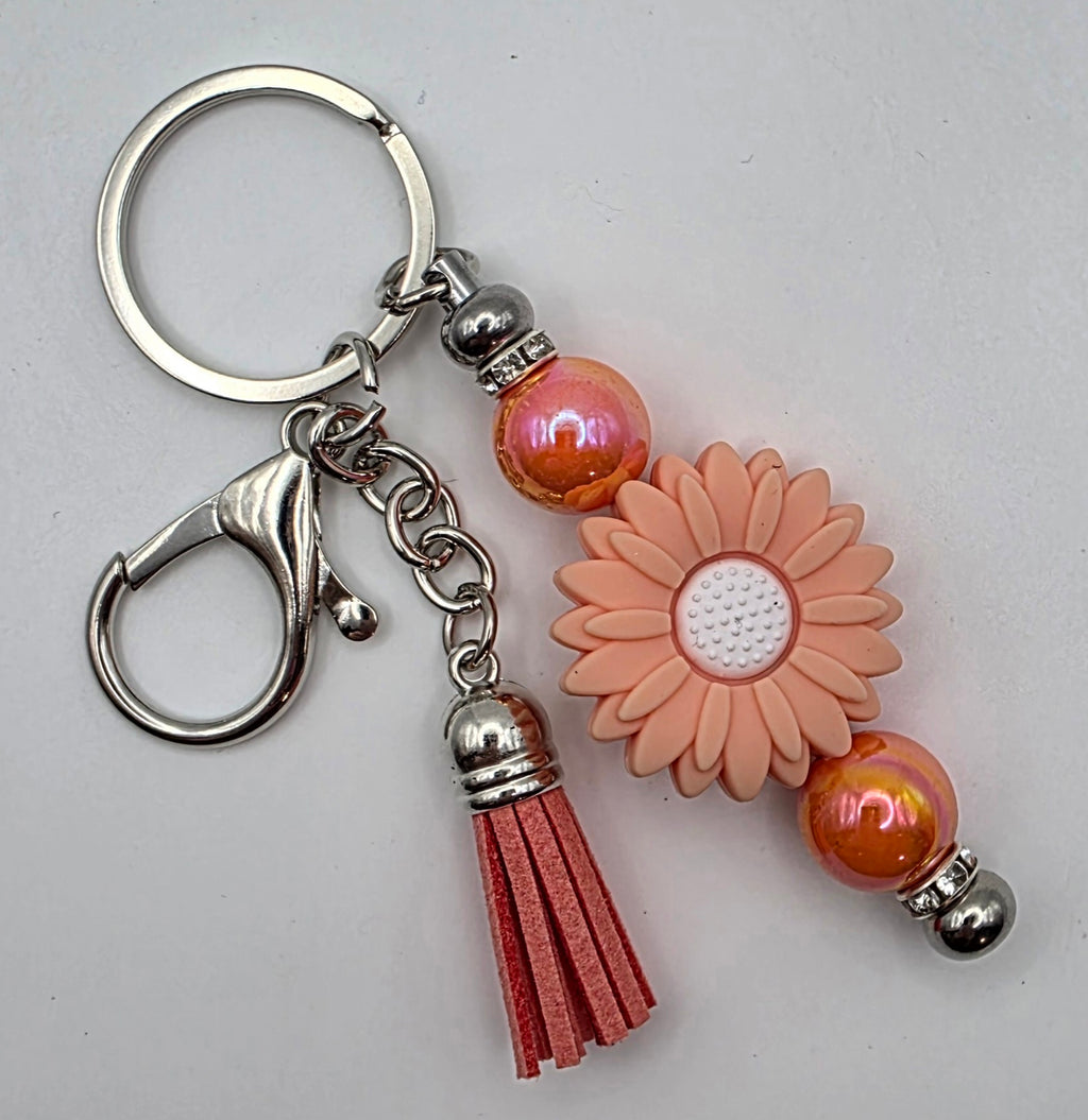 Sunflower Beaded Keychain/Charm