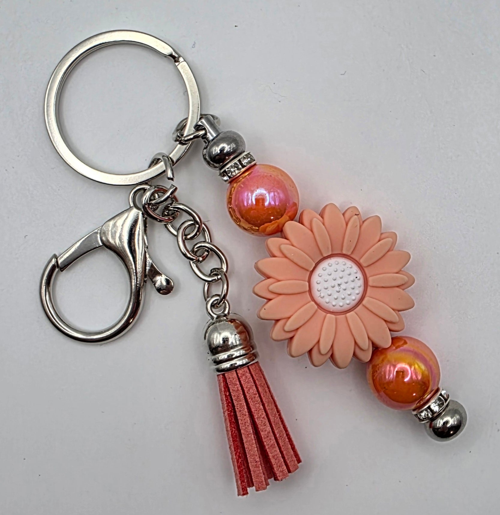Sunflower Beaded Keychain/Charm