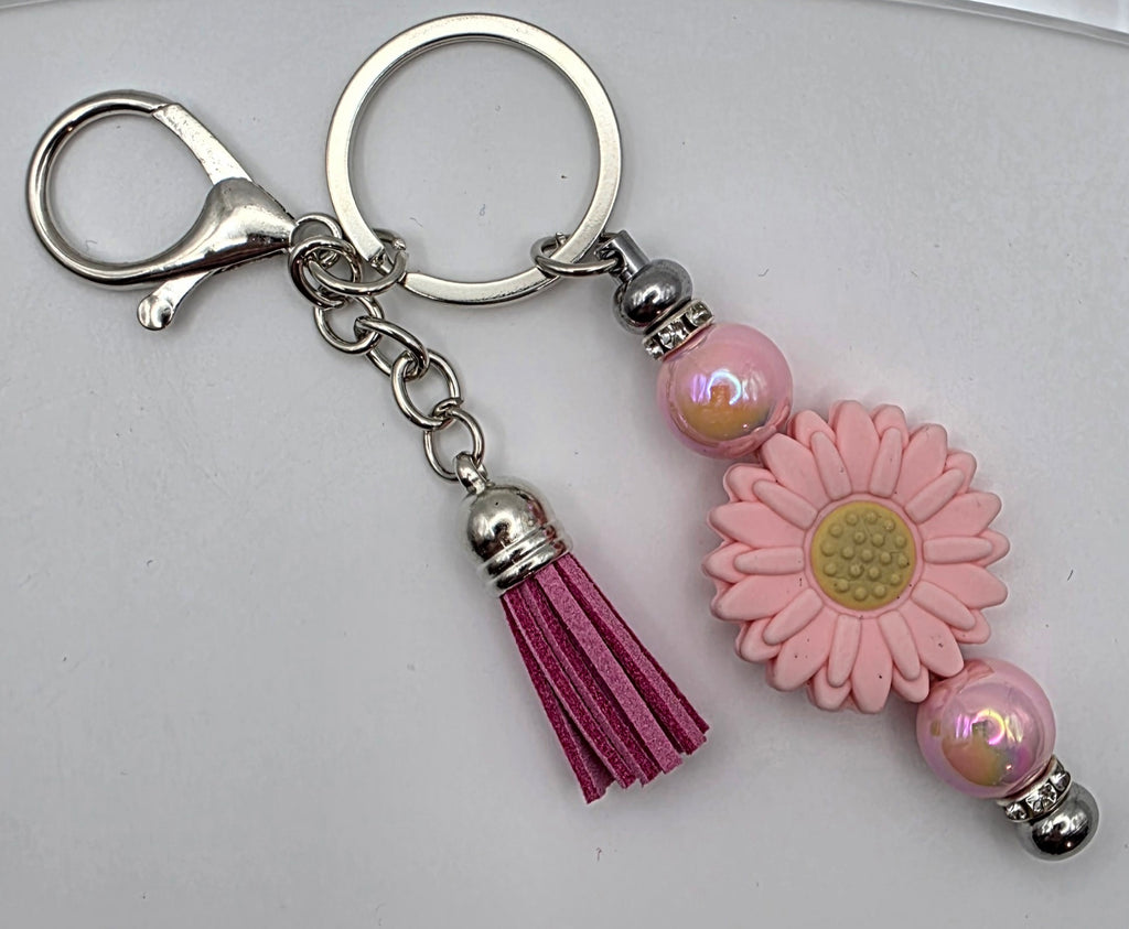 Sunflower Beaded Keychain/Charm