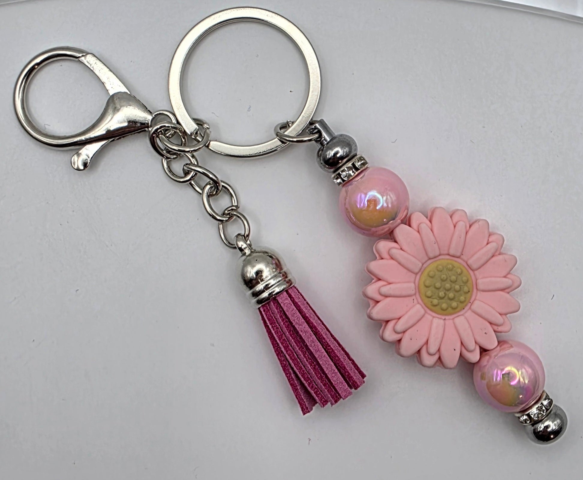 Sunflower Beaded Keychain/Charm
