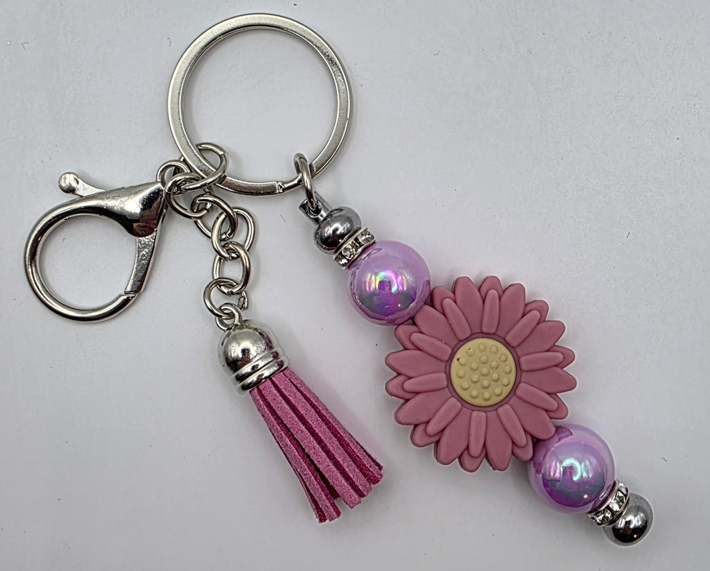 Sunflower Beaded Keychain/Charm