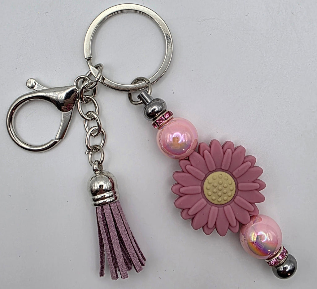 Sunflower Beaded Keychain/Charm