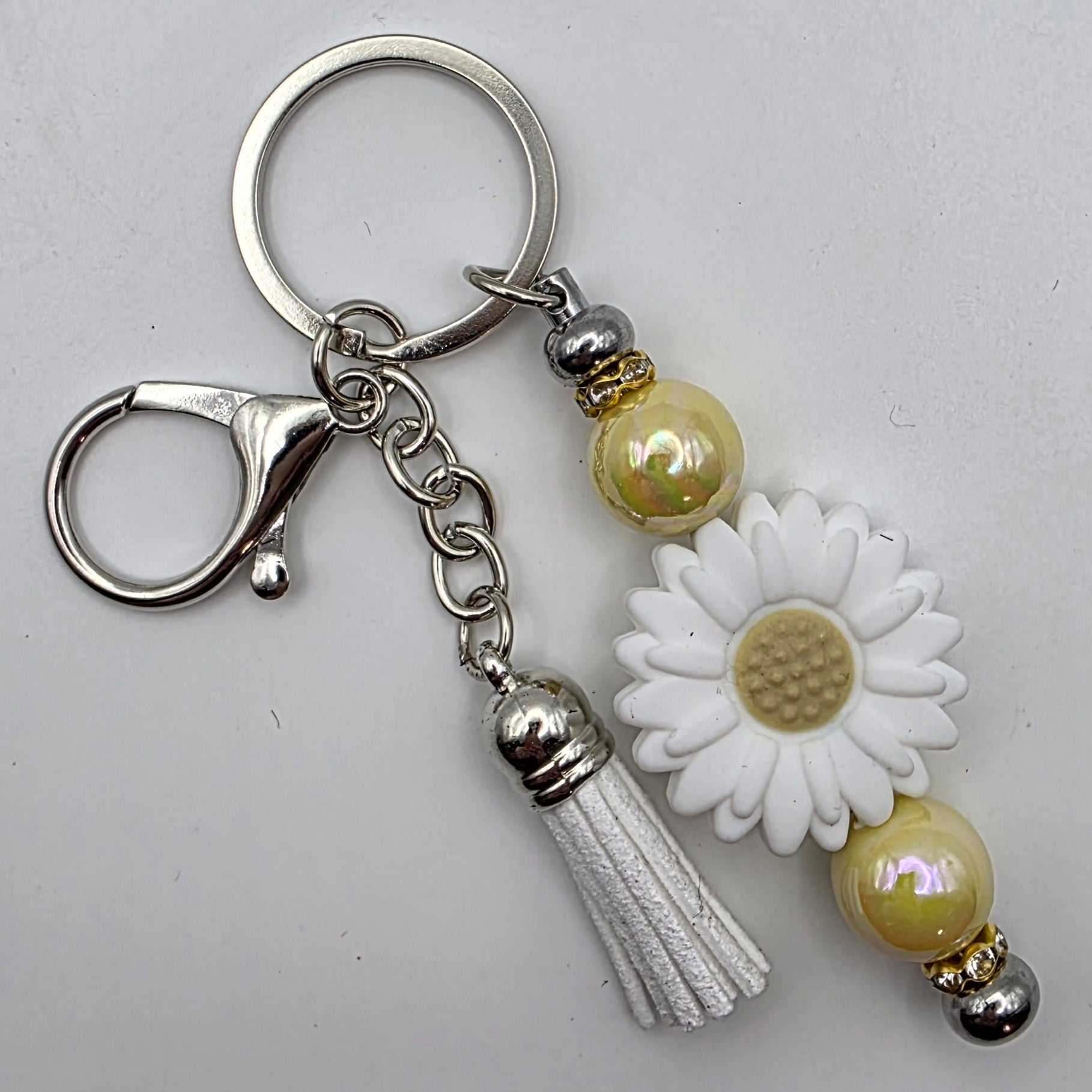 Sunflower Beaded Keychain/Charm