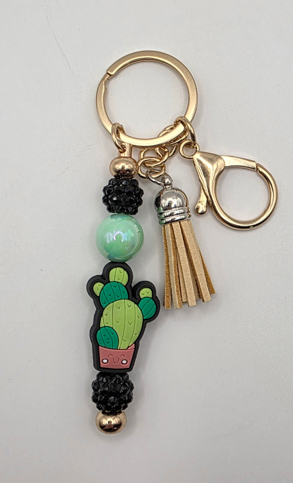 Cute Cactus Gold Keychain/Charm