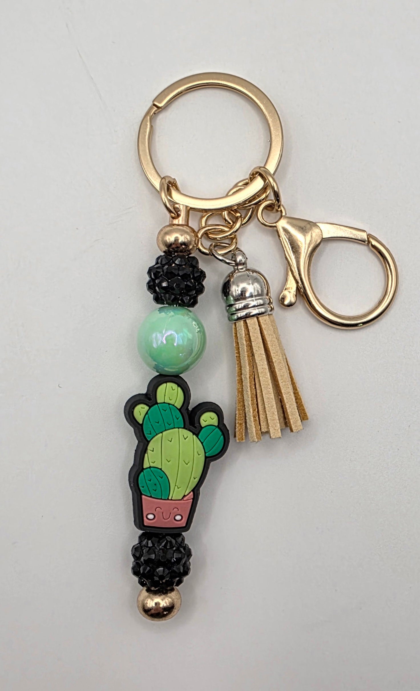 Cute Cactus Gold Keychain/Charm