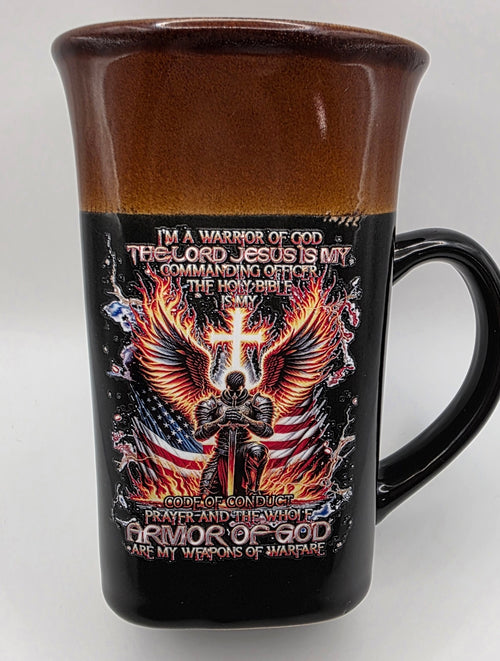 "Prayer and Armor of God" Black w/ Brown Two-Toned 16oz Mug