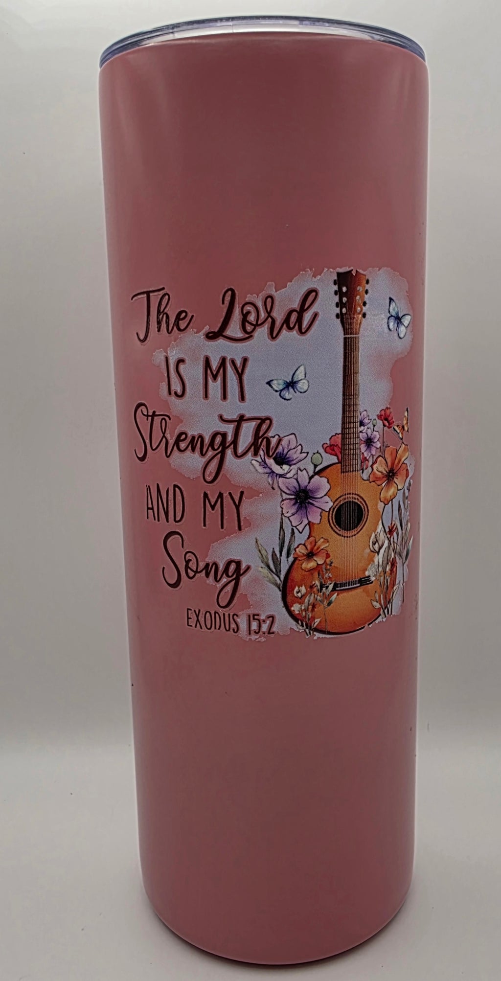20oz Stainless Steel Tumbler - "The Lord is my Strength and my Song"