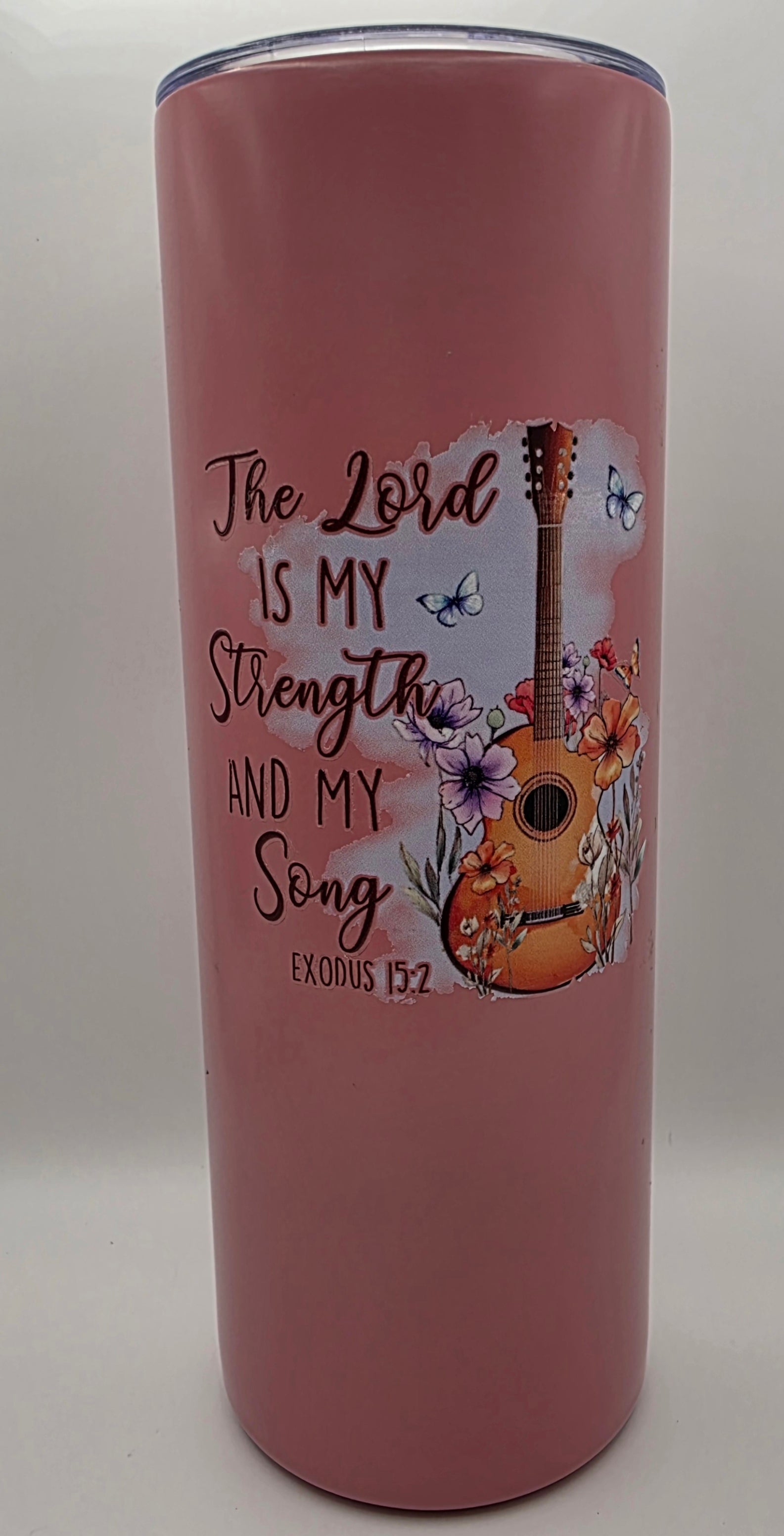 20oz Stainless Steel Tumbler - "The Lord is my Strength and my Song"