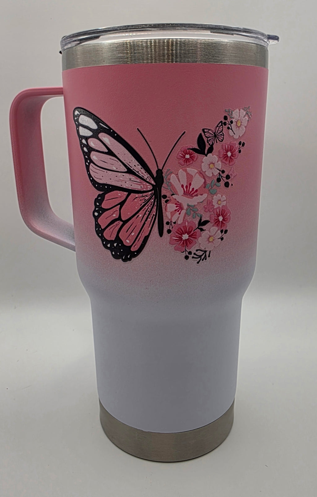 20oz Stainless Steel Tumbler with Handle - "His Mercies are New Every Morning"