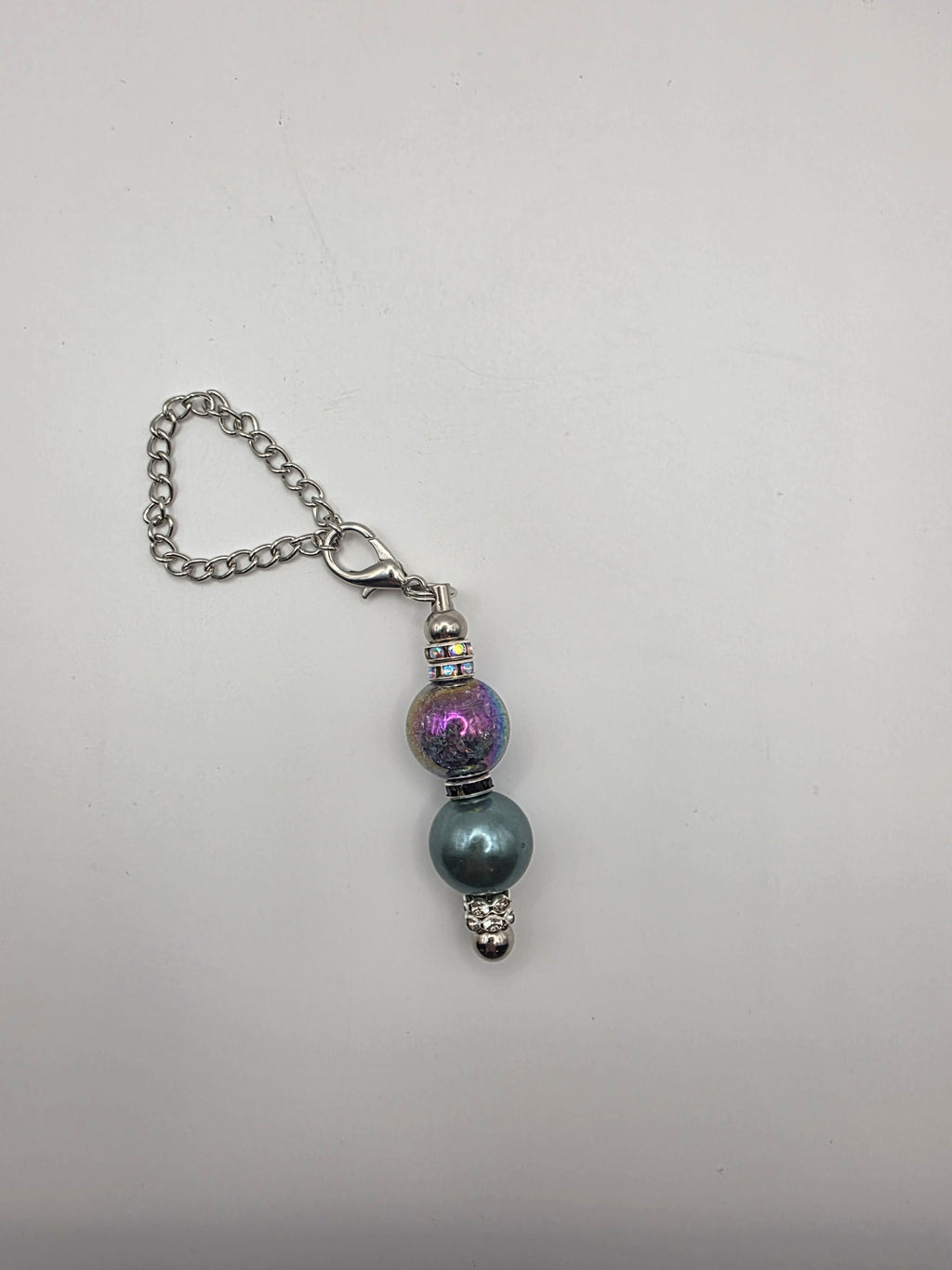 Beaded Charm w/ Silver chain
