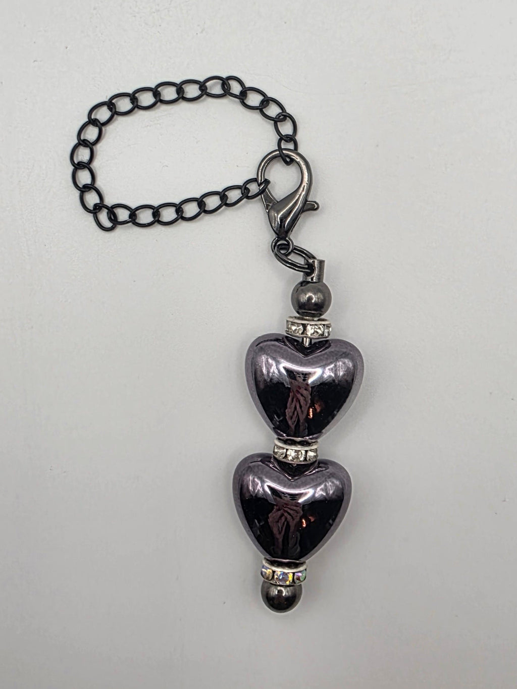 Beaded Charm - 2 Hearts