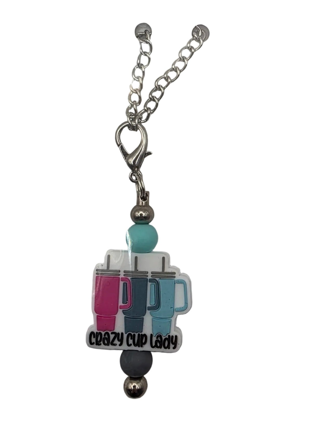 Beaded Charm "Crazy Cup Lady"