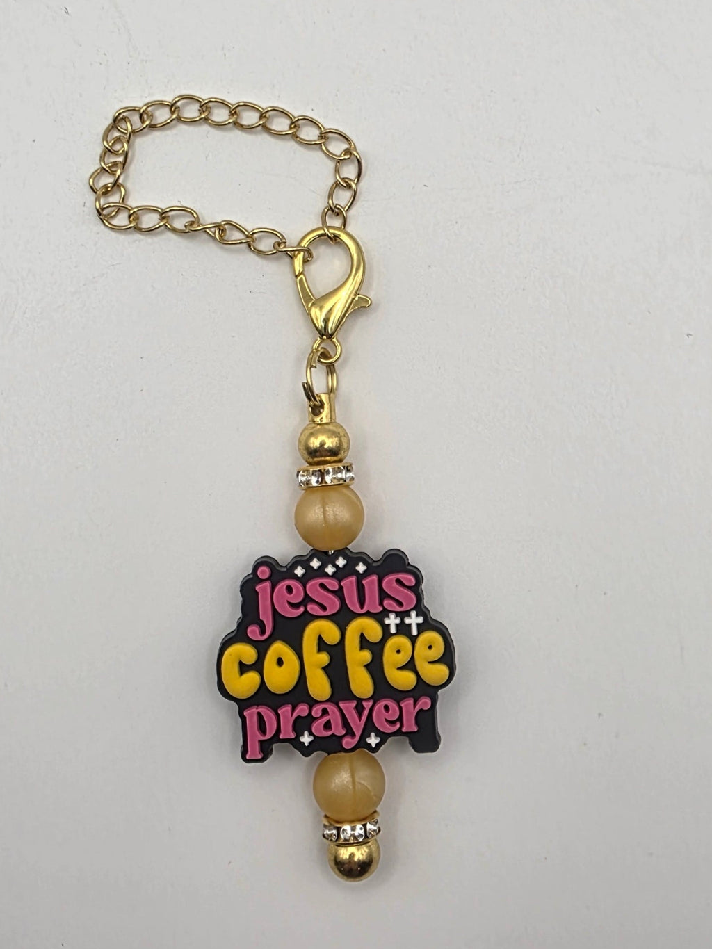 Beaded Charm "Jesus Coffee Prayer"