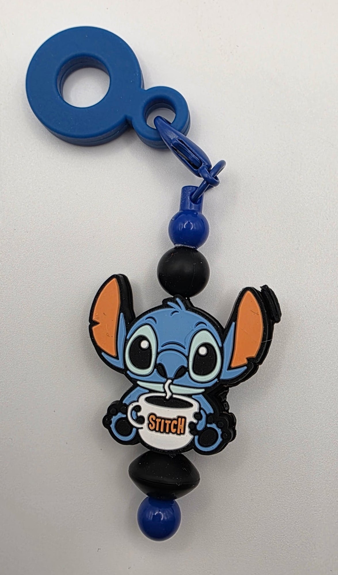 Beaded Straw Charm "Stitch"