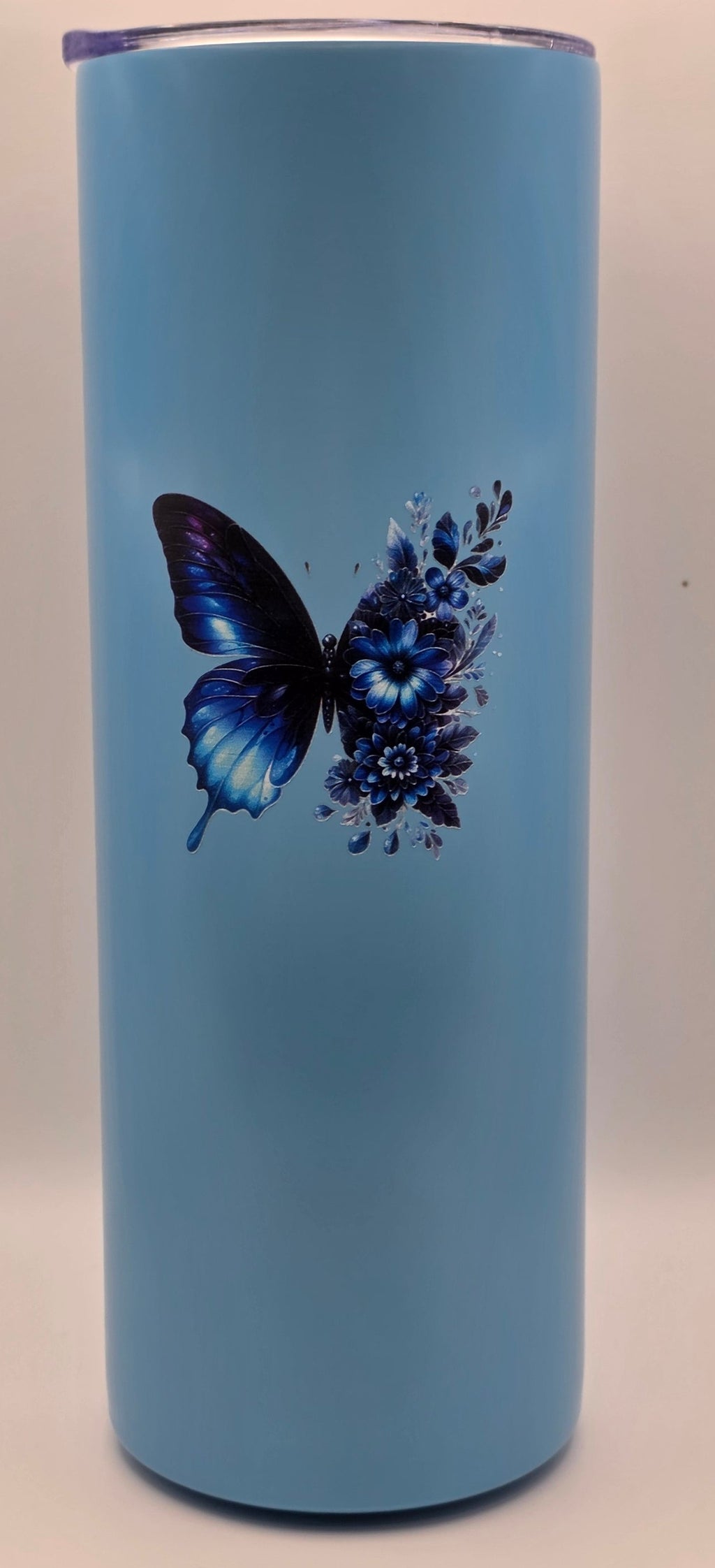20oz Stainless Steel Tumbler Light Blue Psalm 46:10