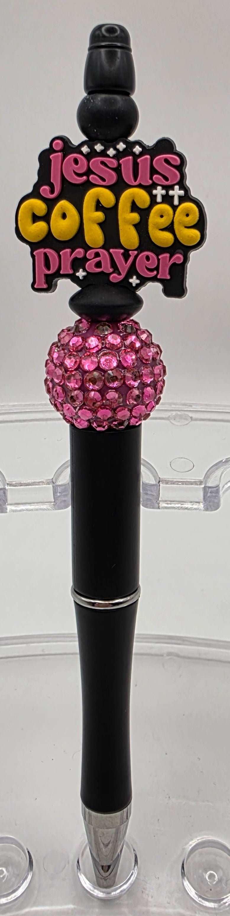 Beaded Pen - "Jesus, Coffee, Prayer"