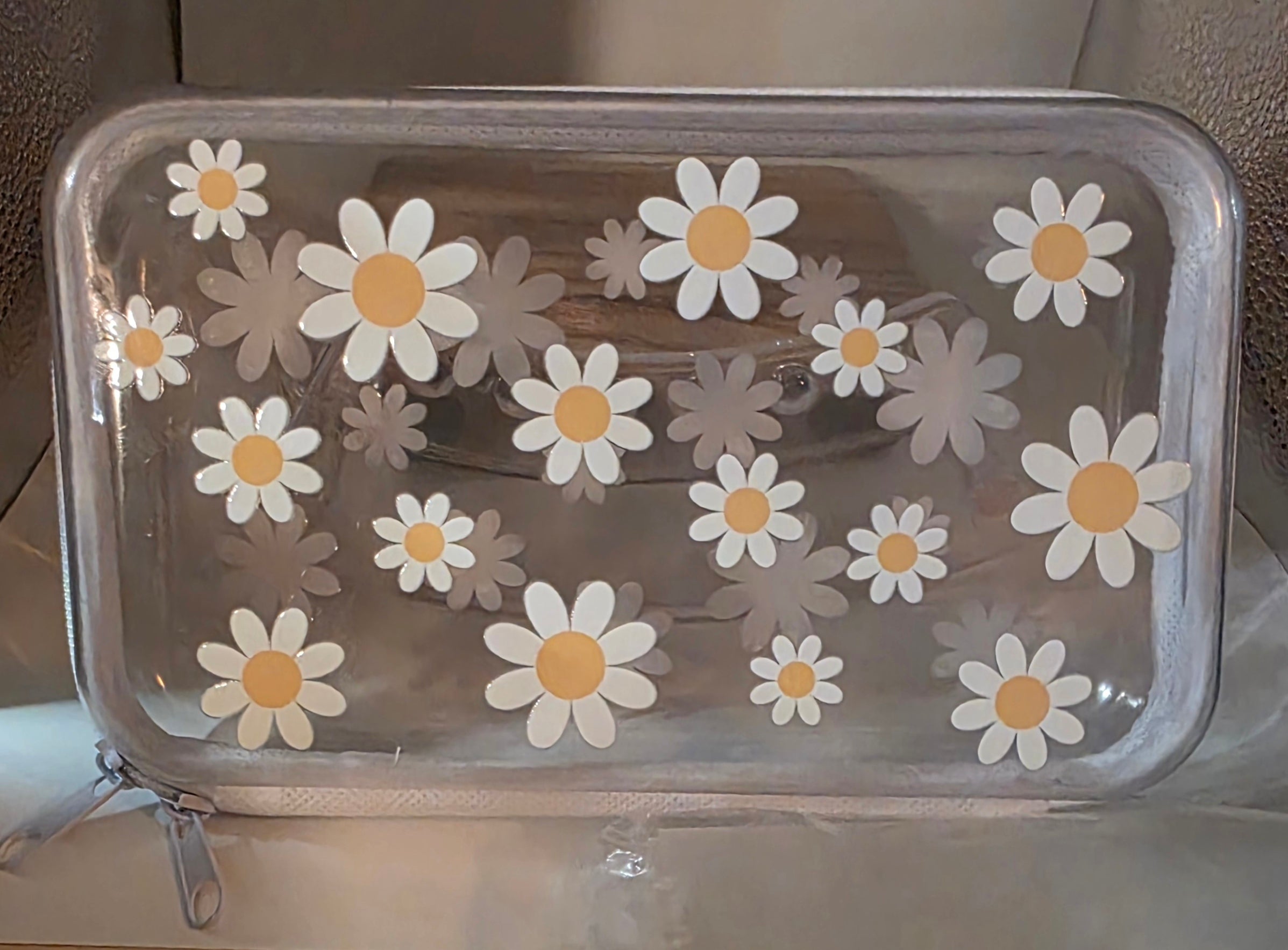 Zippered Case with Daisies
