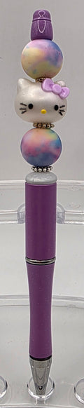 Hello Kitty Beaded Pen - Purple