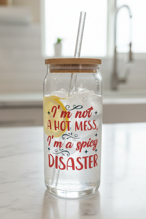 20oz Glass Tumbler - Kitchen Counter Scene