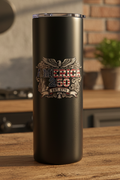 250th Anniversary Tumbler on Rustic Kitchen Counter