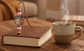 Beaded Bookmark Rose Gold with Coffee