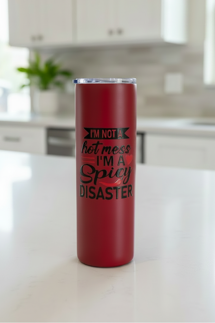 Clean spotless 20oz tumbler on kitchen counter