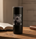 Faith Tumbler on Rustic Desk with Bible