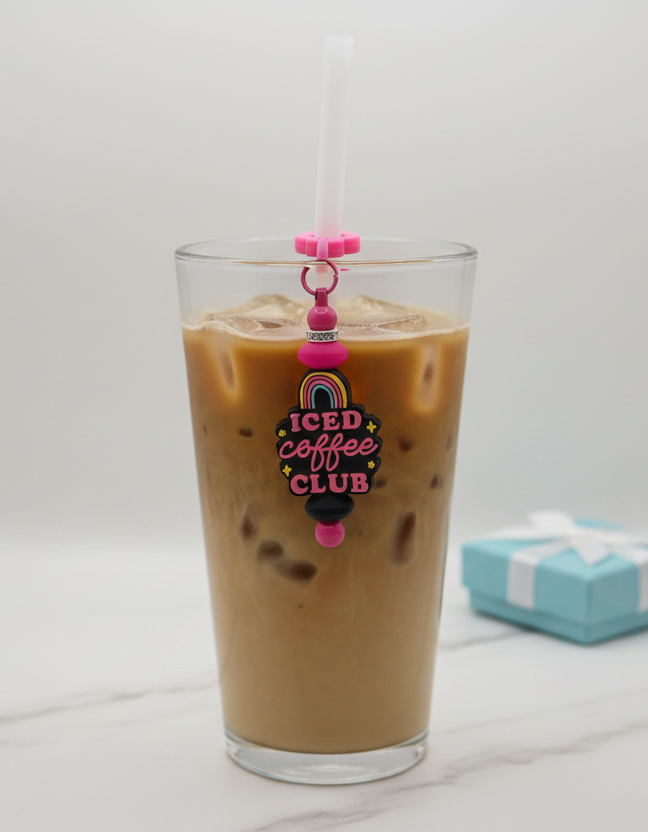 Iced Coffee Club Straw Charm - Lifestyle