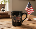 250th Anniversary 16oz Mug on a rustic desk with vibrant colors