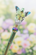 Butterfly beaded pen in beautiful garden setting