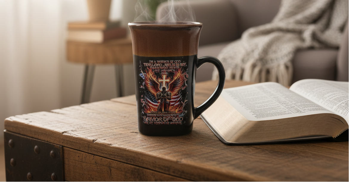 Prayer and Armor of God Mug with Steam