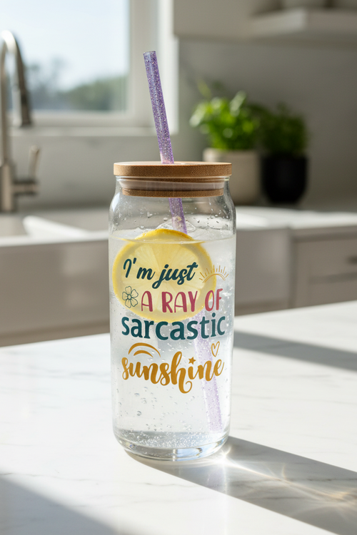 Sarcastic Sunshine Tumbler - Kitchen Lifestyle