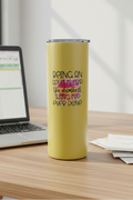 Tumbler with Computer and Bills